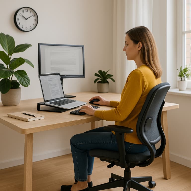 Domowe biuro a ból pleców