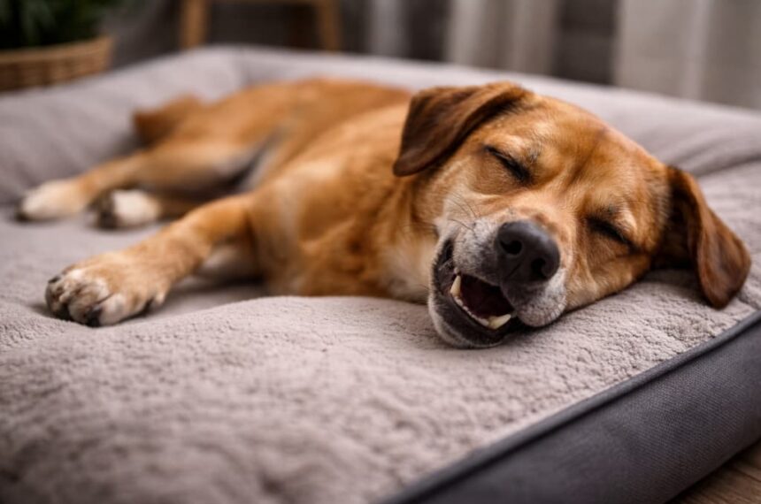 Pies warczy przez sen