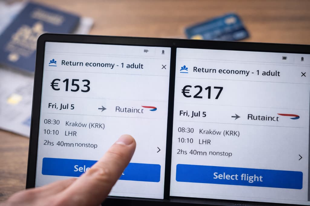 Różne ceny lotów w różnych momentach